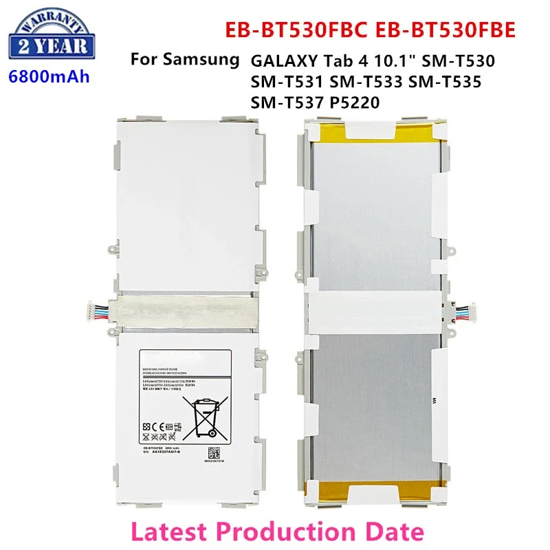 

Brand New Tablet EB-BT530FBE EB-BT530FBC Battery For Samsung Galaxy Tab 4 10.1" SM-T530/T531/T533/T535/T537 P5220