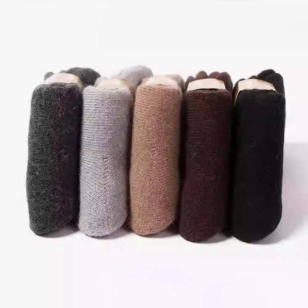 Новые зимние супер толстые теплые носки против холода, однотонные шерстяные мужские и женские носки высокого качества