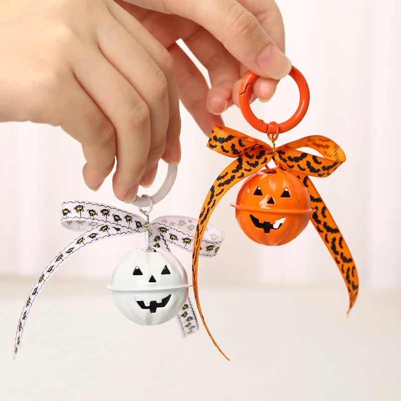 

Halloween Series Cute Pumpkin Bell Keychain Pendant Girlfriend Couple Backpack Decoration Pendant Holiday Small Gift