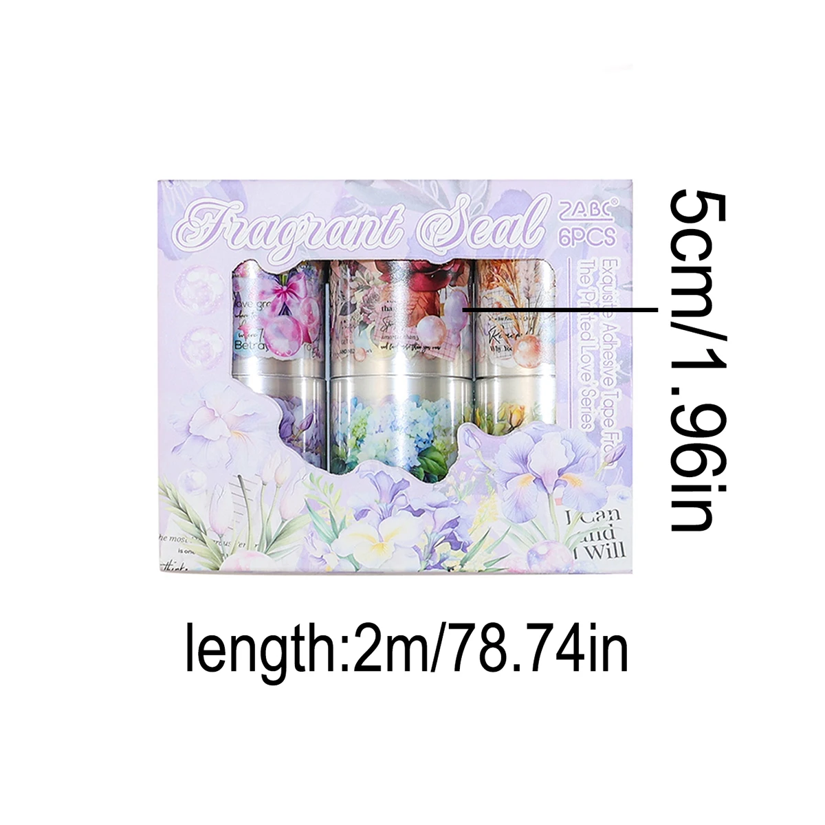 6ロール/箱、植物の花柄ステッカーテープ、DIYハンドブックやフォトフレームの装飾に適しており、スタイリッシュで絶妙です。