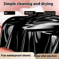 New Waterproof Couple Game Waterproof Bed Sexy Sheet Waterproof PU Bed Sheet Oil Resistant SPA Mattress Black PVC Bed Sheets