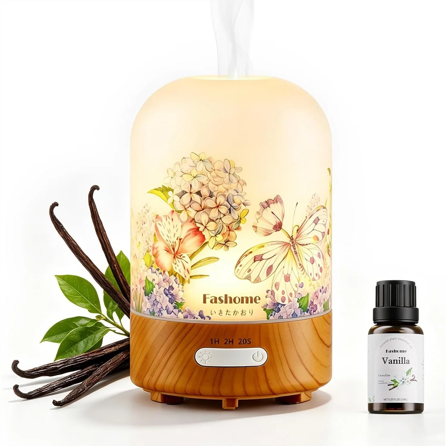 Ultrasonic Essential Oil Diffuser for Home, Cool Mist Humidifier, Mini Aromatherapy Diffuser with Changing Lights & Auto