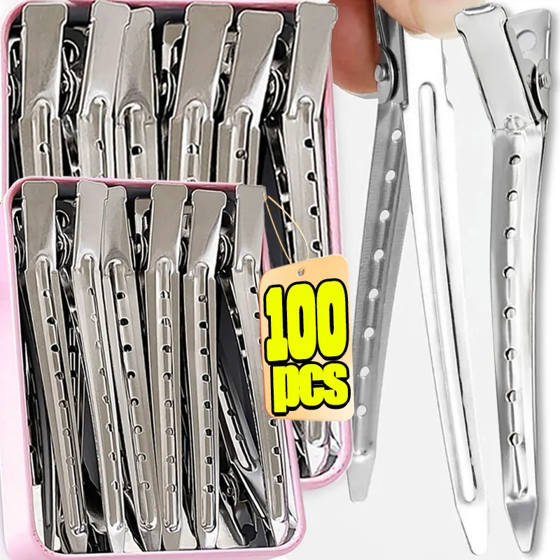 

Woman Hair Care Clips Metal Steel Hairdressing Sectioning Clip Clamps Barber Hair Cut Use Styling Tools Hair Root Fluffy Hairpin
