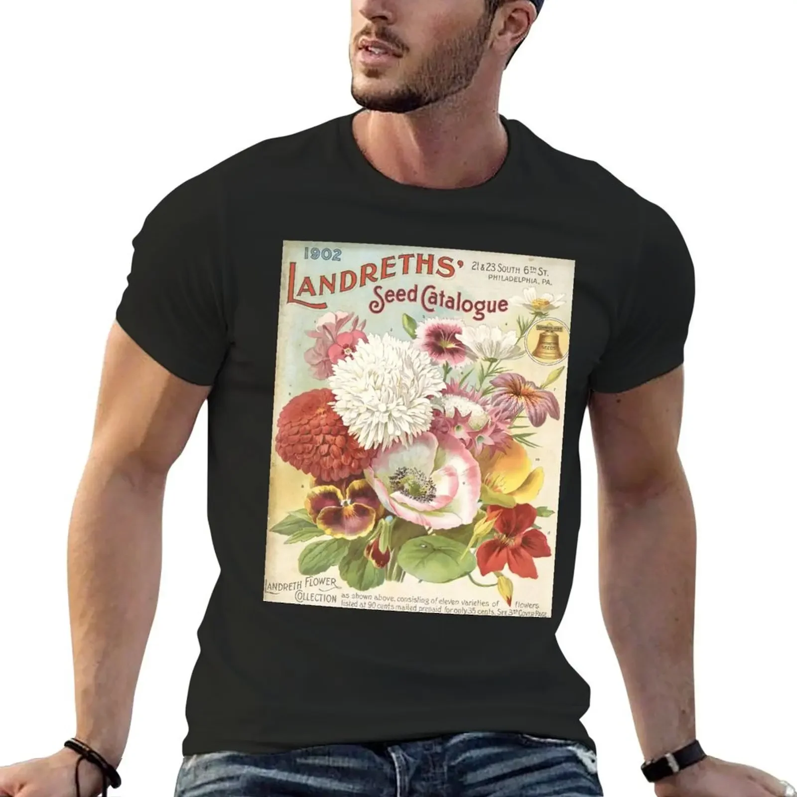 Landreths Seed Catalogue. T-Shirt hippie clothes vintage t shirts oversized t shirts for men