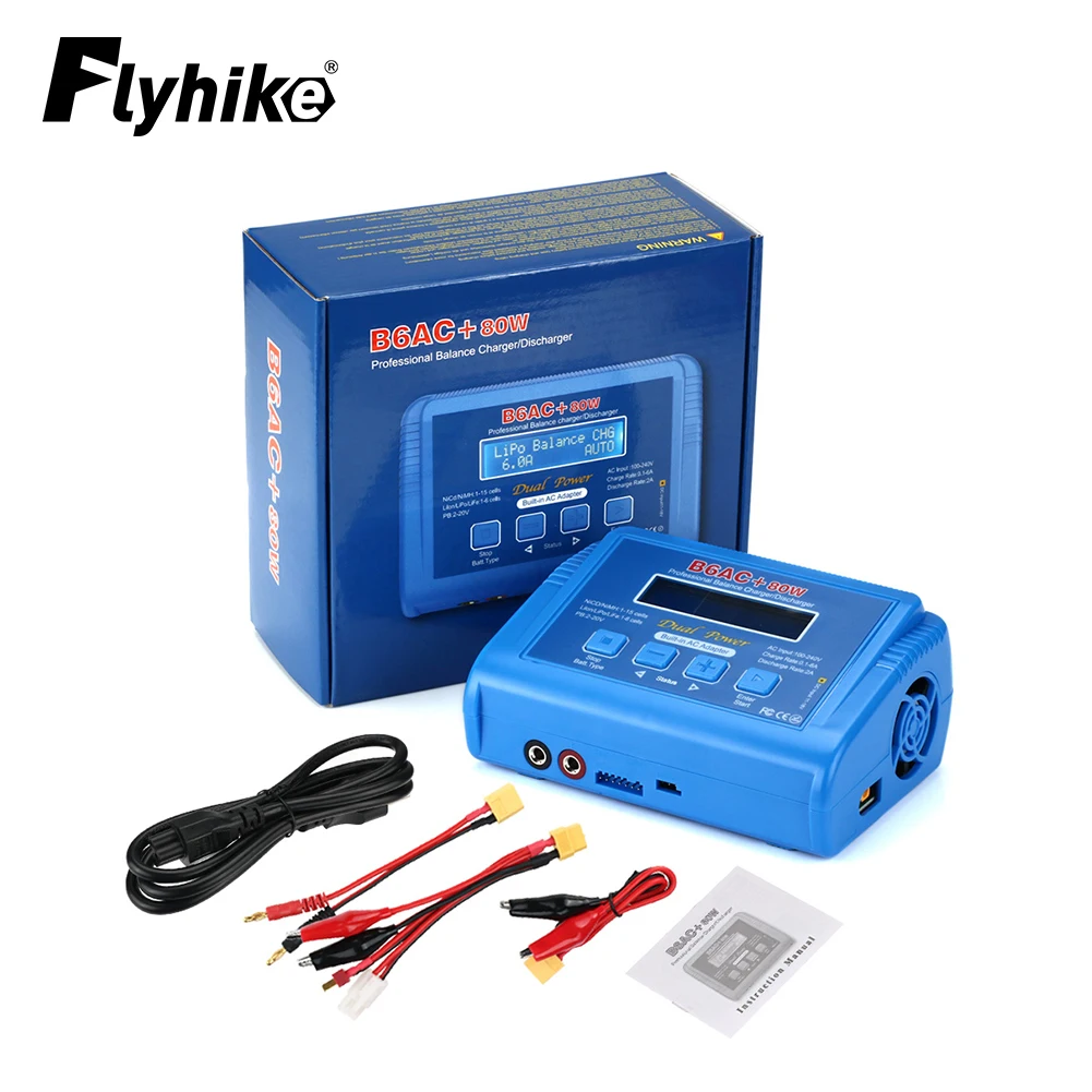 

iMAX B6AC + 80W Intelligent Balanced Charger 15V 6A Built-in Adapter Lipo NiMh Li-ion Ni-Cd Digital RC Balance Charger