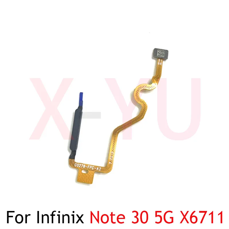 For Infinix Note 30 5G X6711 / Note 30 Pro X678B X678 Home Button Fingerprint Sensor Return Power Flex Cable