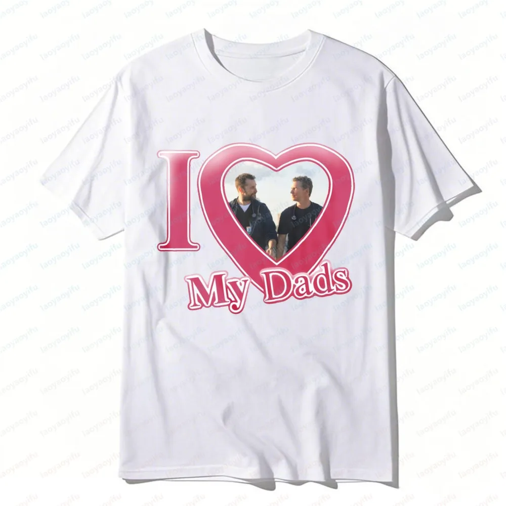 The Pitt I Love My Dads T-Shirt Dr. Robby & Jack Casual Cotton Tee Fun Casual Wear Family Pride Gift for LGBTQ Clothes for Women