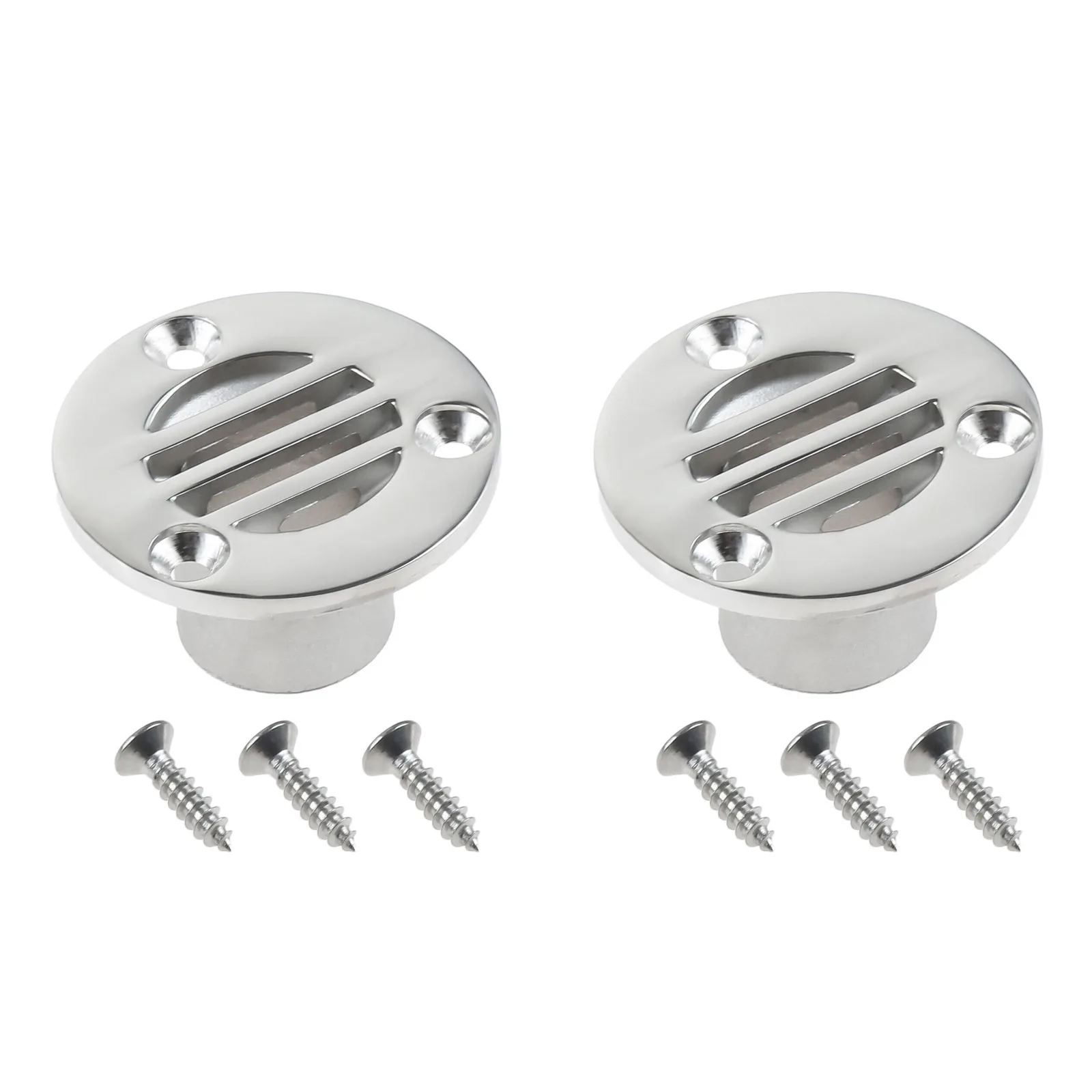 2X Deck Floor Drain With Screws 316 Stainless Steel Marine Boat Yacht Hardware