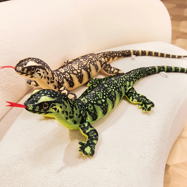 Realistic Lizard Plush Toy Simulation Lizard Stuffed Animal Doll Lifelike Reptile Plush Figure Home Desktop Decor Birthday Gift