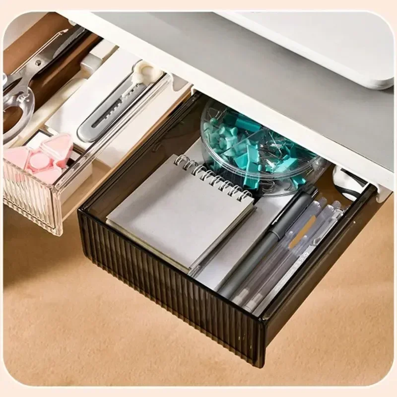 Under Drawer Desk Drawer Organizers Self Slide Out Desk Workspaces for Office Home Adhesive Hidden Desktop Organizer Accessories