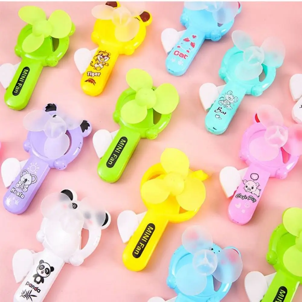 5Pcs New Mini Summer Hand Pressure Fan Portable Cartoon Birthday Gifts Fan Party Toys Gift Fan Adult
