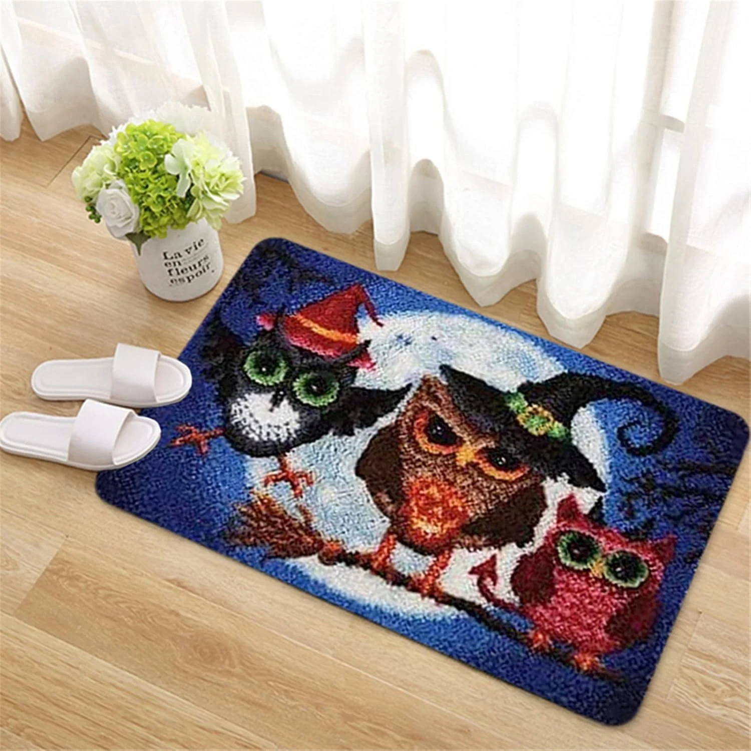 花柄漫画ラッチフック枕 スミルナパッケージフック 編み込み刺 - Printed Embroidery Kit のレビューと価格