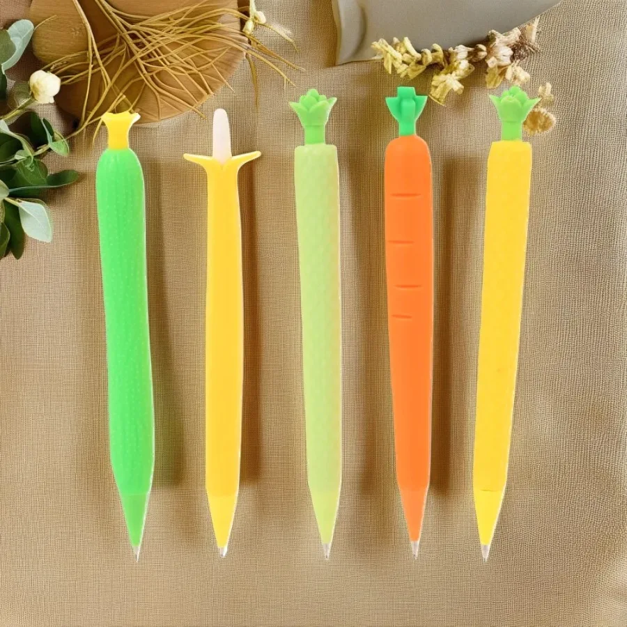 10Pcs Creative Automatic Pencil, Cartoon Fruit Writing Constant Pencil,  Calligraphy Brush Plastic Activity Pencil