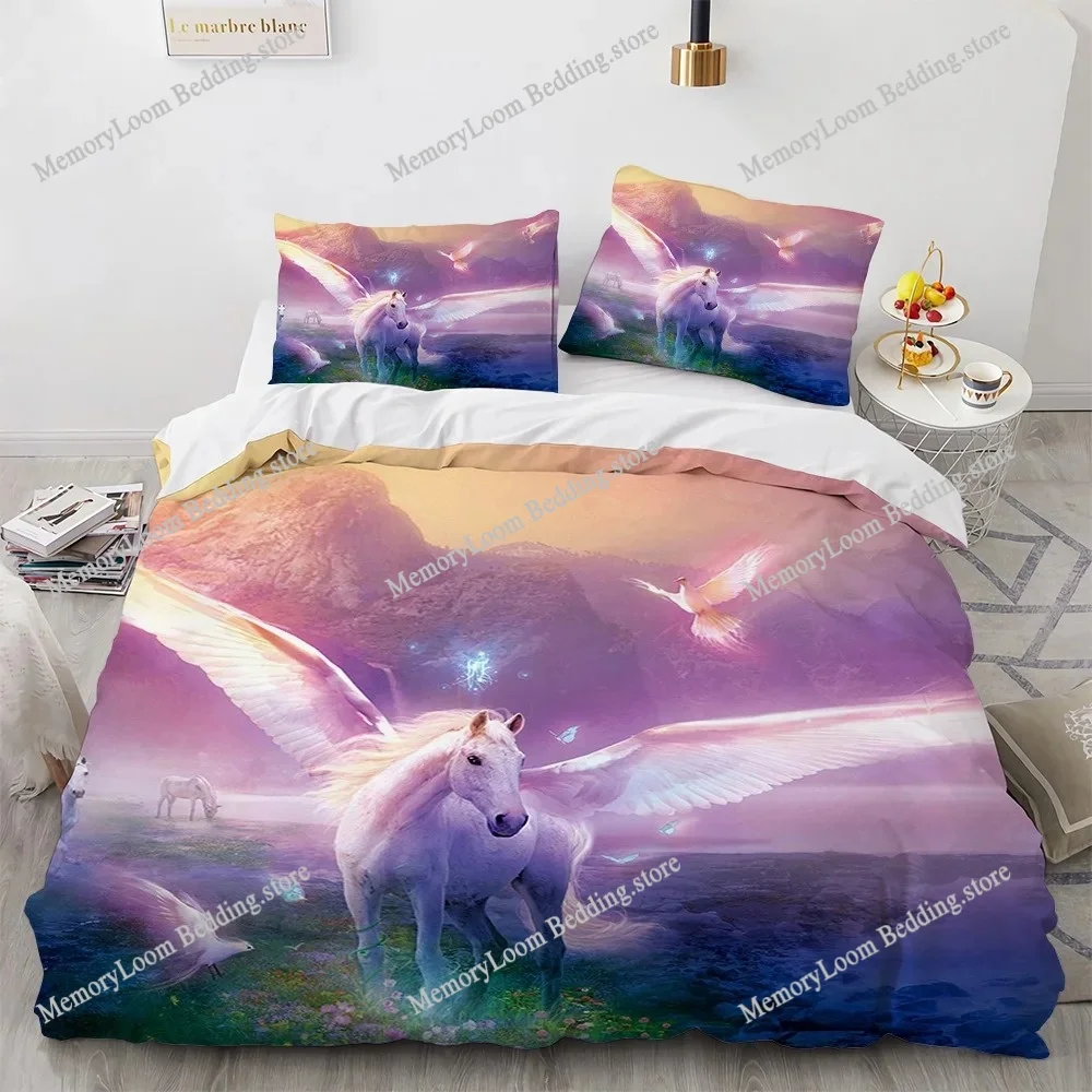 

Unicorn Design Bedding Set Duvet Cover 3d Bedding Fashion Design Decoration King Duvet Cover Set Double Bed Set Bedding Sets