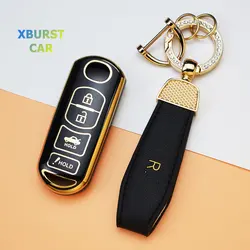4 Buttons TPU Shell Fob Keychain For Mazda 2 3 6 Axela Atenza CX-5 CX5 CX-3 CX-7 CX8 CX-9 Car Key Case Cover Holder Bag
