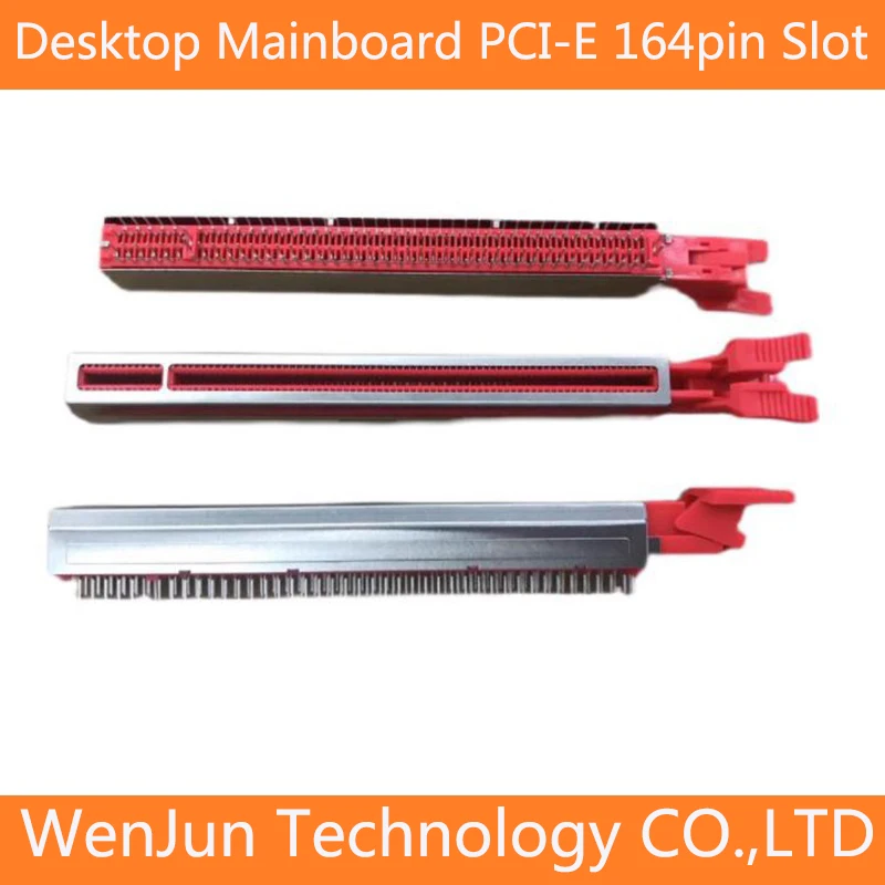 Desktop motherboard PCI-E slot 164P graphics card slot PCIE 164pin GPU Card Slot Socket with Fully surrounded by iron sheet