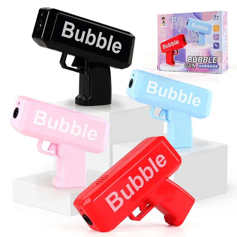 Electric Bubble gun with sound and light for party game wedding props bubble toys family game for Birthday gift outdoor for kids