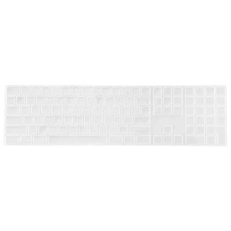 Silicone Thin Keyboard Skin Cover Protector With Numeric Keypad For Apple iMac Transparent