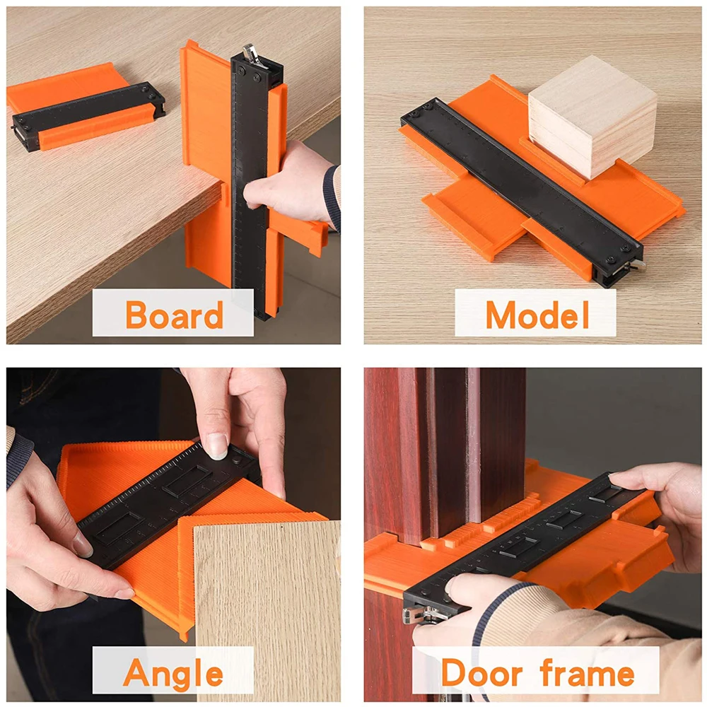 Einstellbare Sperre Kontur Gauge Profil Duplizierer Werkzeug Legierung Rand Gestaltung Holz Messen Lineal Laminat Fliesen Meethulp Gauge – Detail 9