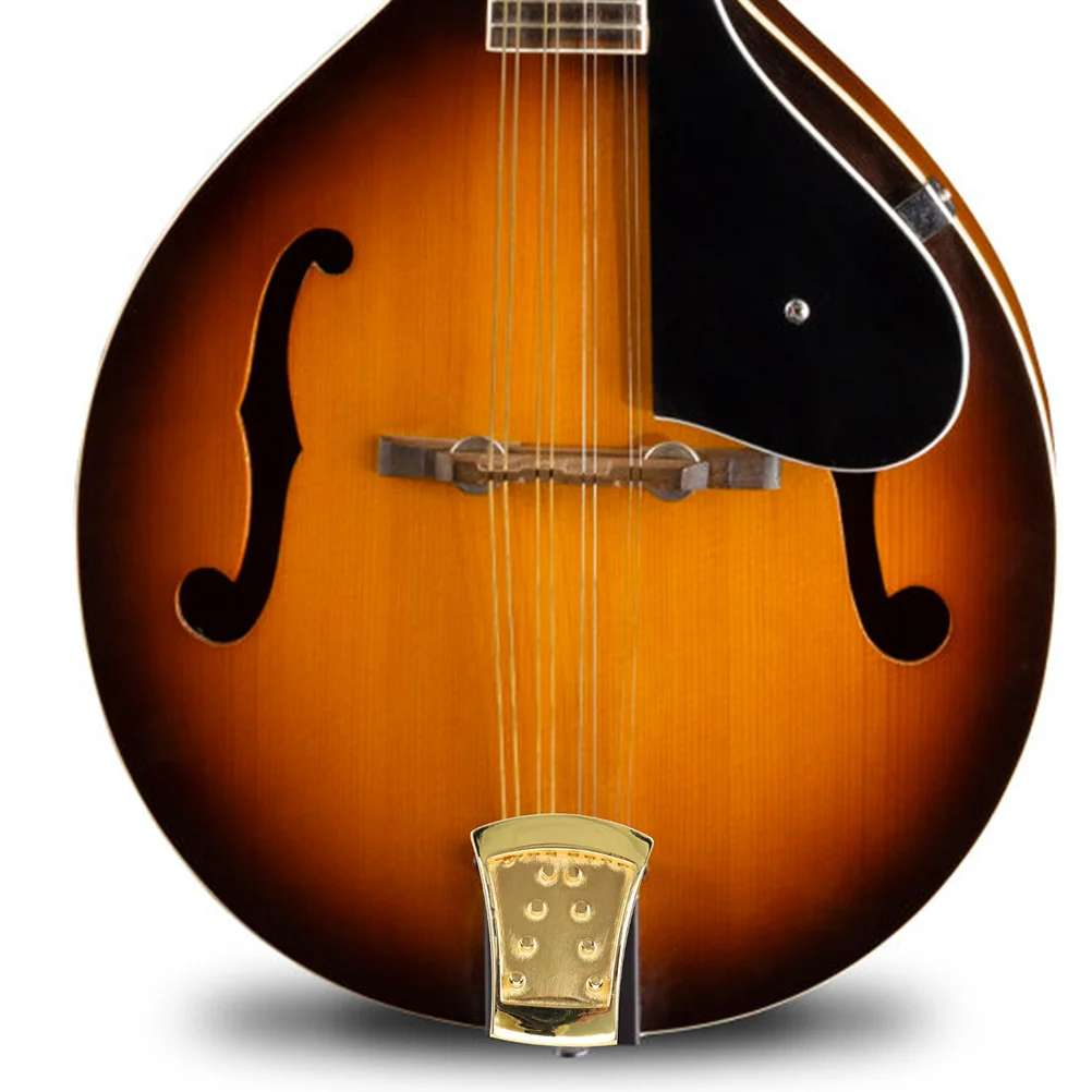 

1Set Metal Mandolin Tailpiece 8 String Arched Top Compatible Zinc Alloy Professional Bridge for Improved Volume