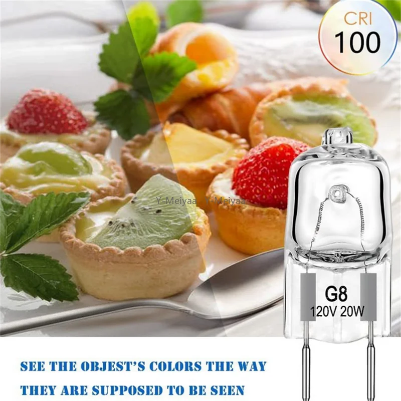 New 5/10PCS G8 120V 20W 35W 50W Eco Halogen Light Bulbs Halogen Bulb LED Lamp Bulbs Inserted Beads Crystal Lamp LED Bead