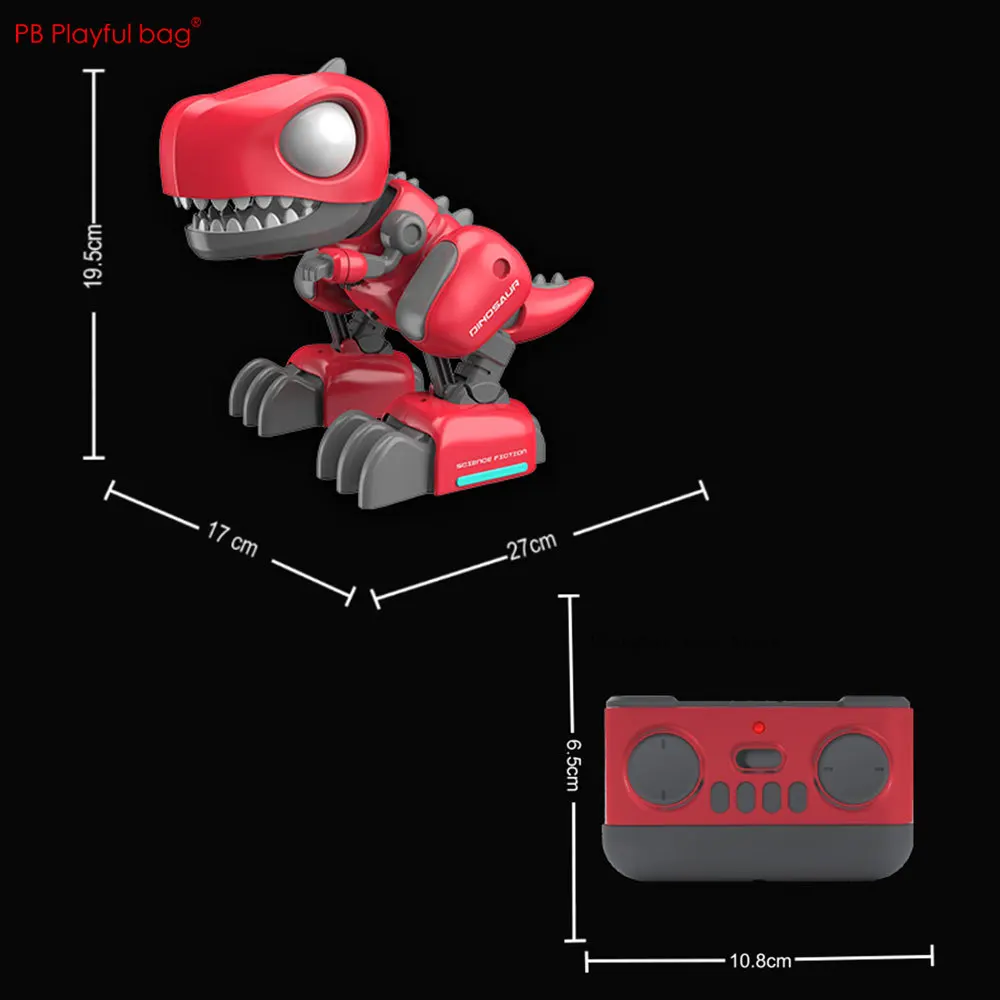 Tyrannosaurus Rex RC carro animal para crianças, DIY montagem dinossauro desenhos animados, presente brinquedo elétrico, AC213, 2024