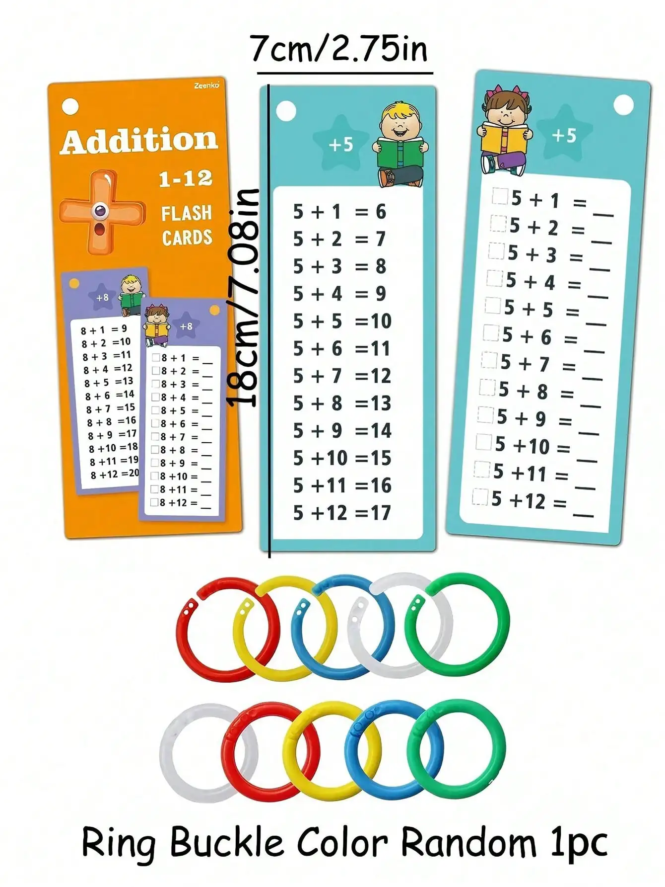 Children's Math Game Card Set Flashcards for Learning Addition Subtraction Multiplication Division Random Style Educational Toys
