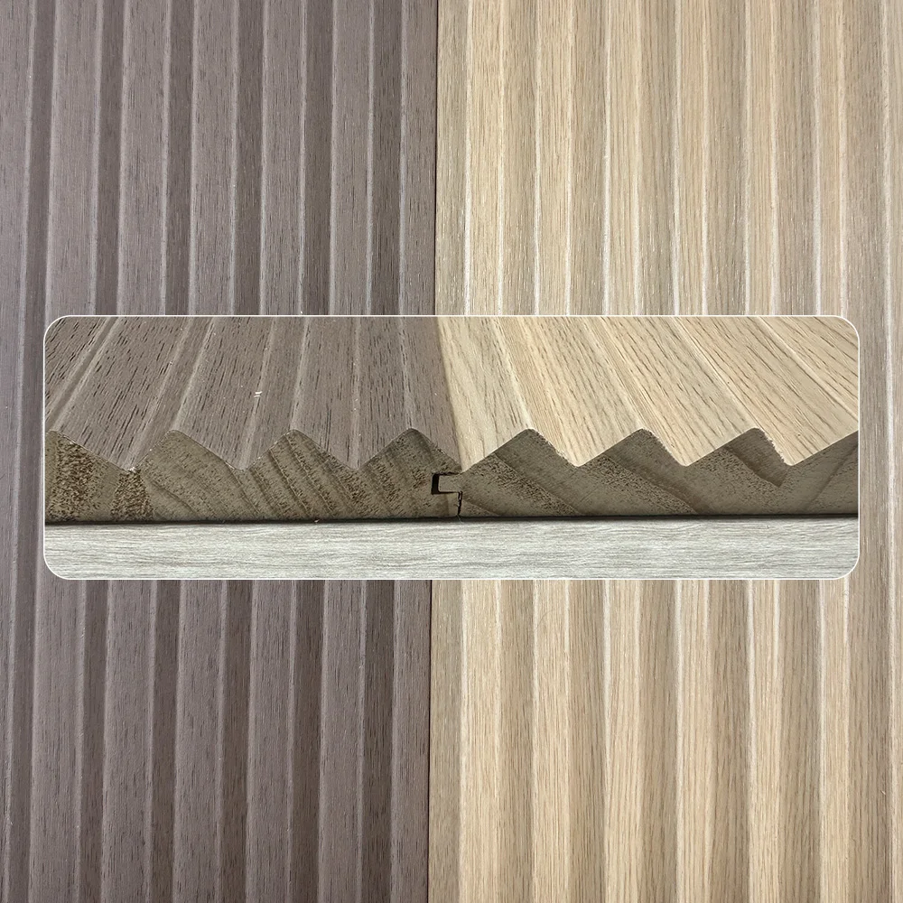 Modern Solid Wood 3D Fluted Wall Panel For Bathroom Gym & Outdoor Use-Waterproof CE Certified