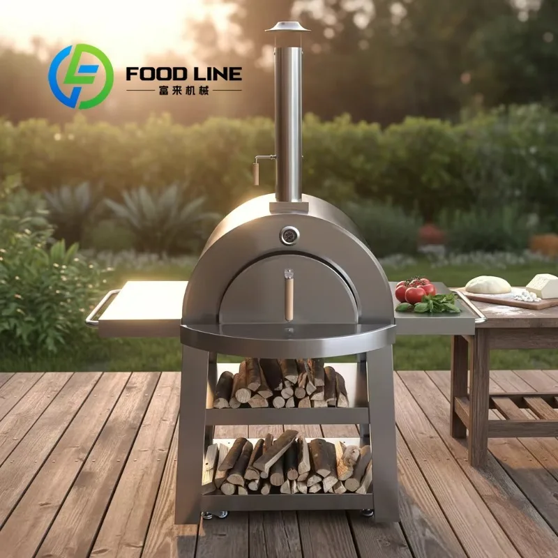 Stainless Steel Wood-Fired Pizza Oven for Home Use Charcoal Burning Portable Design Perfect for Backyard Pizza