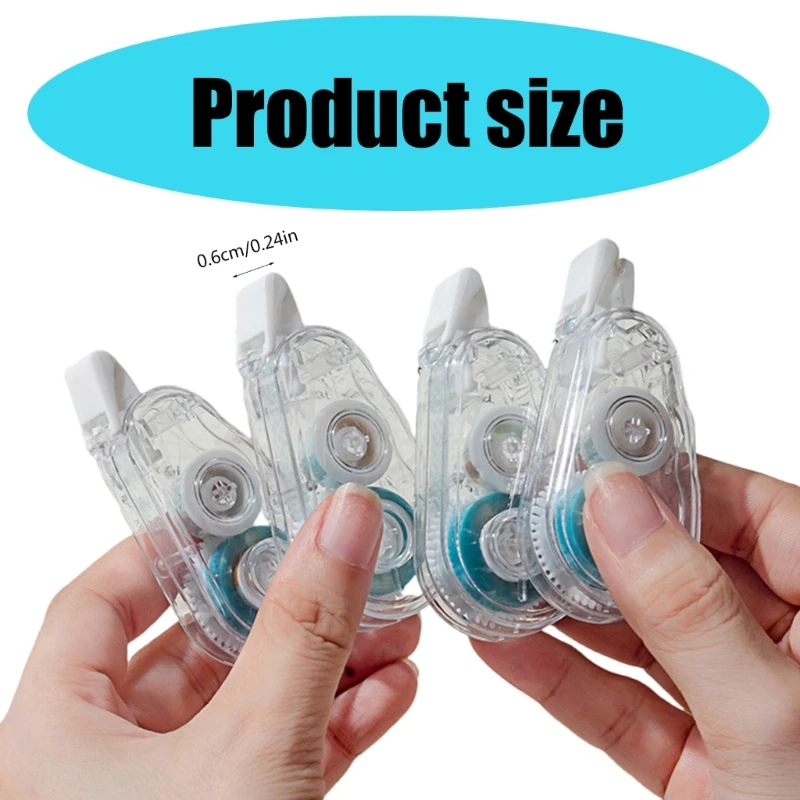 4 Pieces Adhesive Roller for Scrapbooking Practical Double Sided Tape Roller