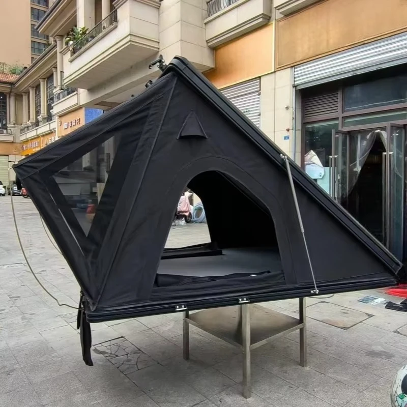 Outdoor Waterproof Aluminum Rooftop Tents Hard Shell Lightweight Customizable Roof Top Tents With Ladder
