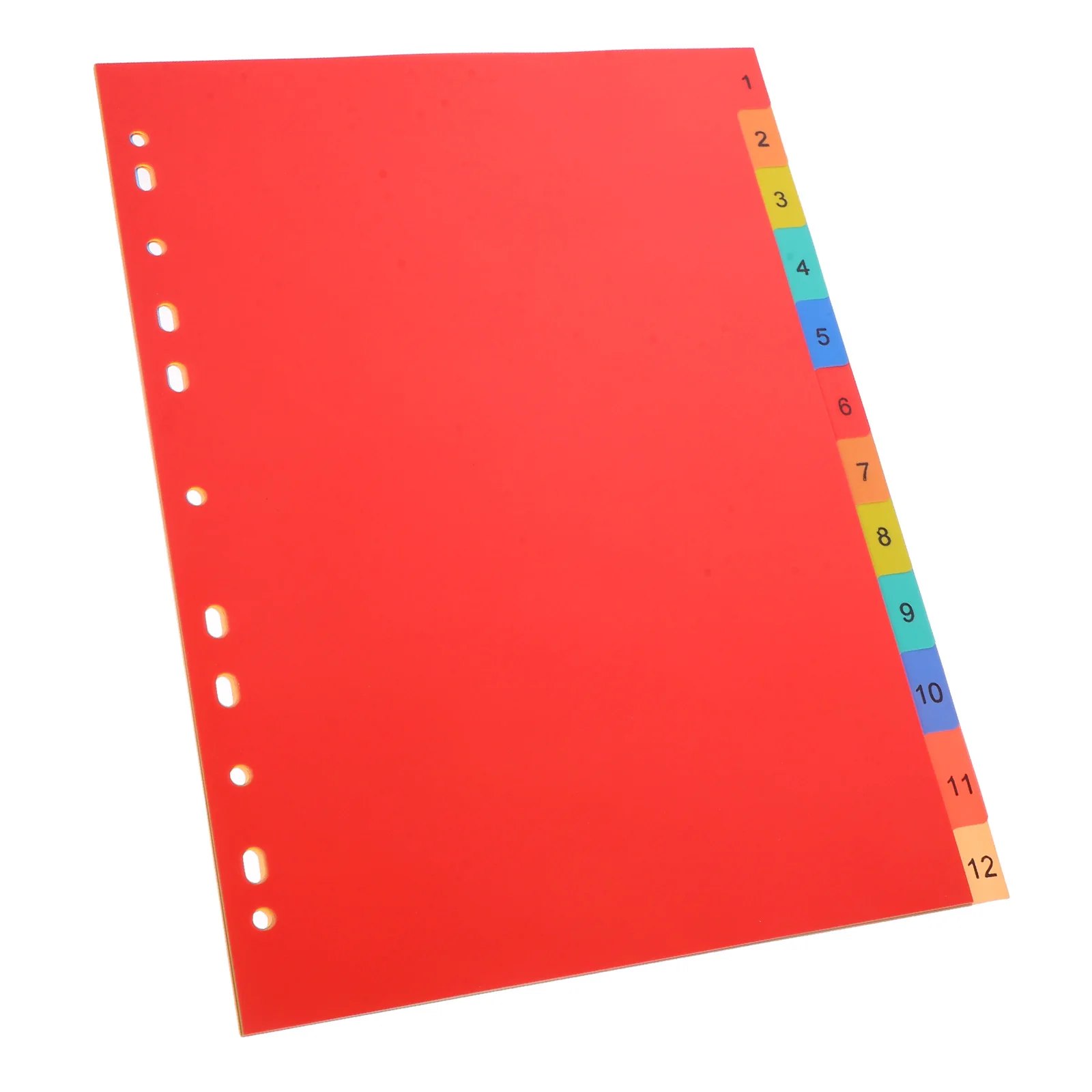 

A4 11-Hole Index Page Dividers Notebook Plastic Binder Tabs Classified Labels Markers Long Lasting Use Student Helper