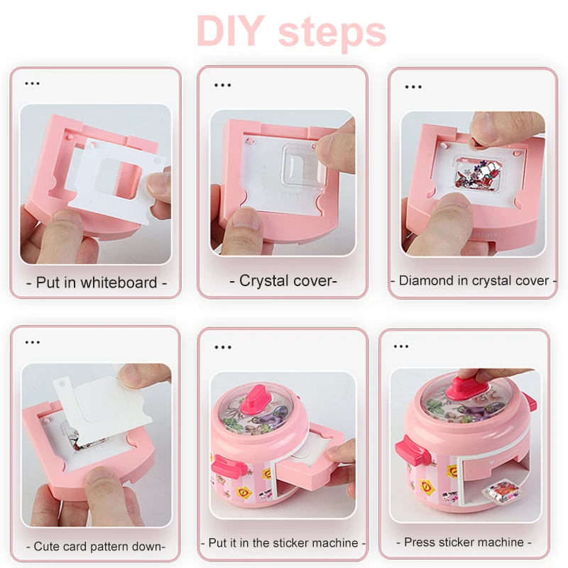 24 قطعة ثلاثية الأبعاد ماجيك ملصق يدوي الصنع آلة طباخ الأرز الإبداعية للأطفال اليدوية هدية مجموعة صناديق يدوية الصنع لعب للفتيات الاطفال الحرفية عدة