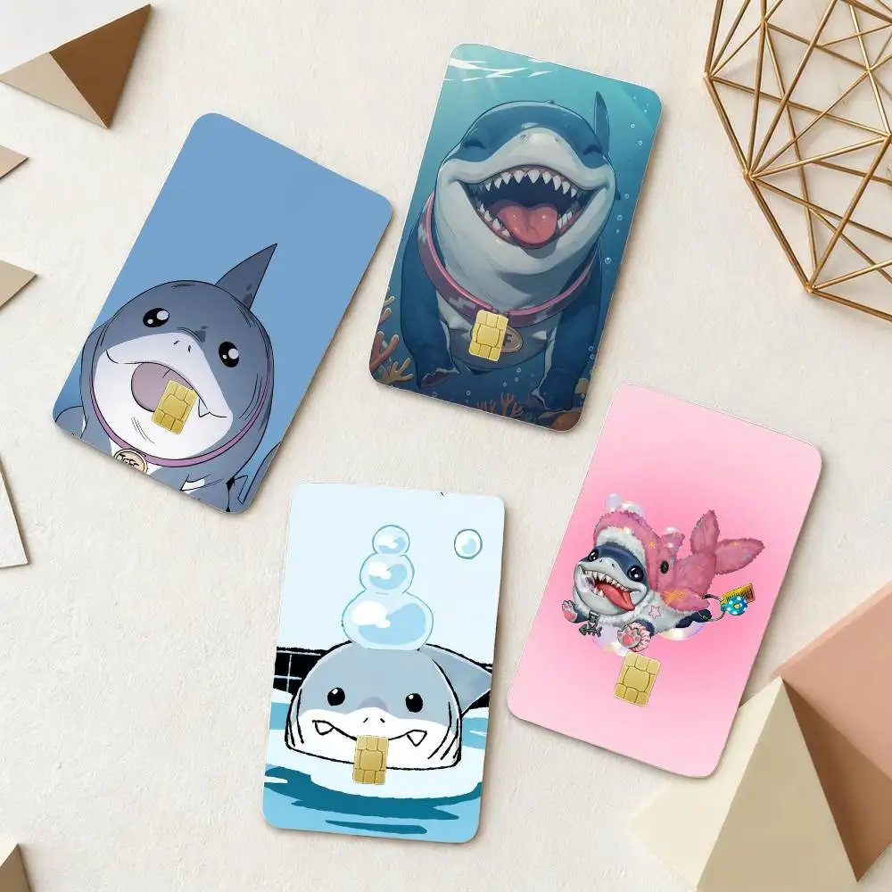 

J-Jeff The Land S-Shark 4pcs 1Set Laser Holographic Sticker Skin Cover for Credit Bank Debit Card