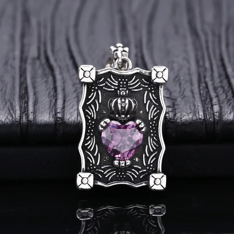 925 Sterling Silver Crown Pendants For Men And Women Retro Thai Silver Personalized Jewelry Ornaments Wholesale TSP274