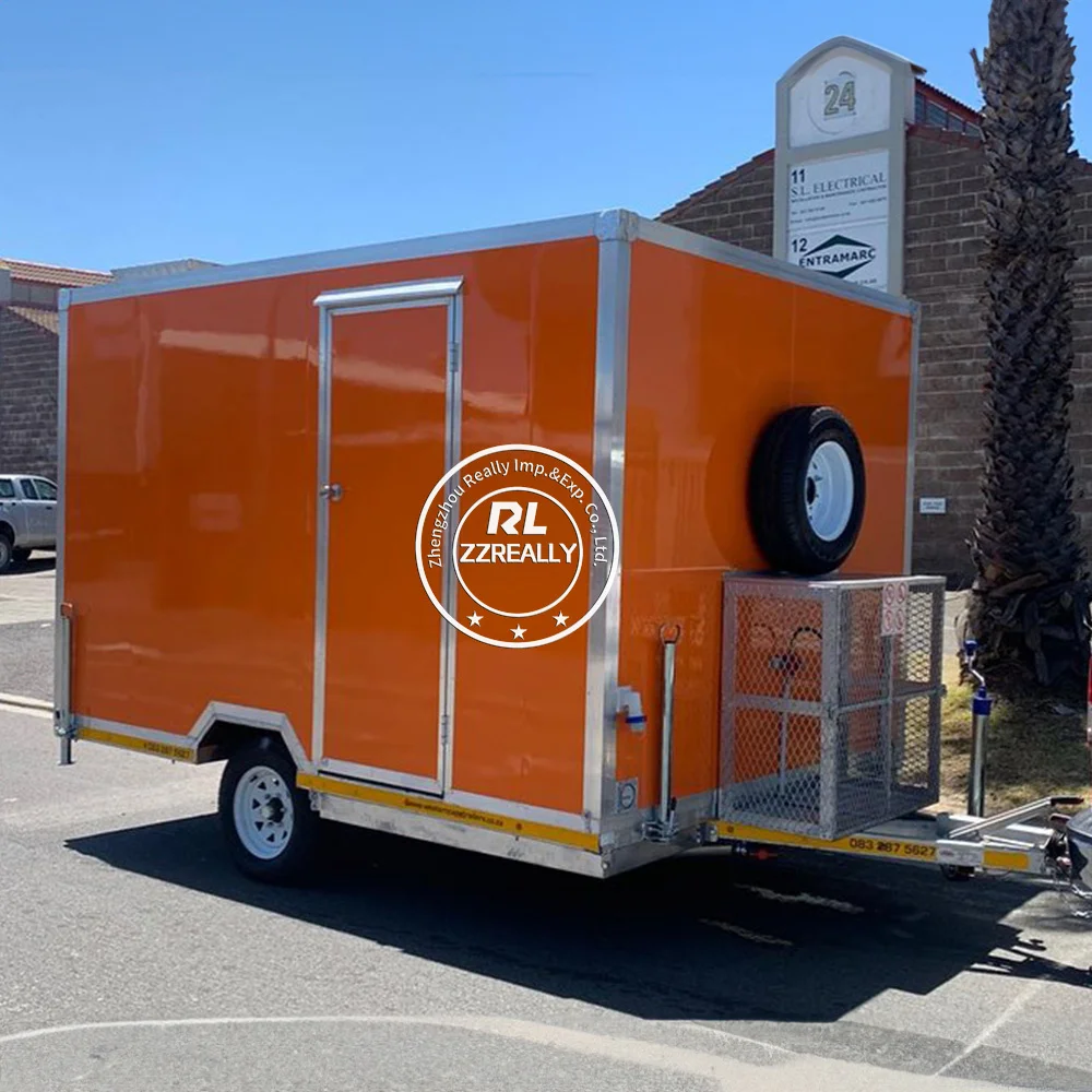 Hot Selling Square Trailer Food Truck Mobile Kitchen Customizable Street Food Trailer With Factory Price