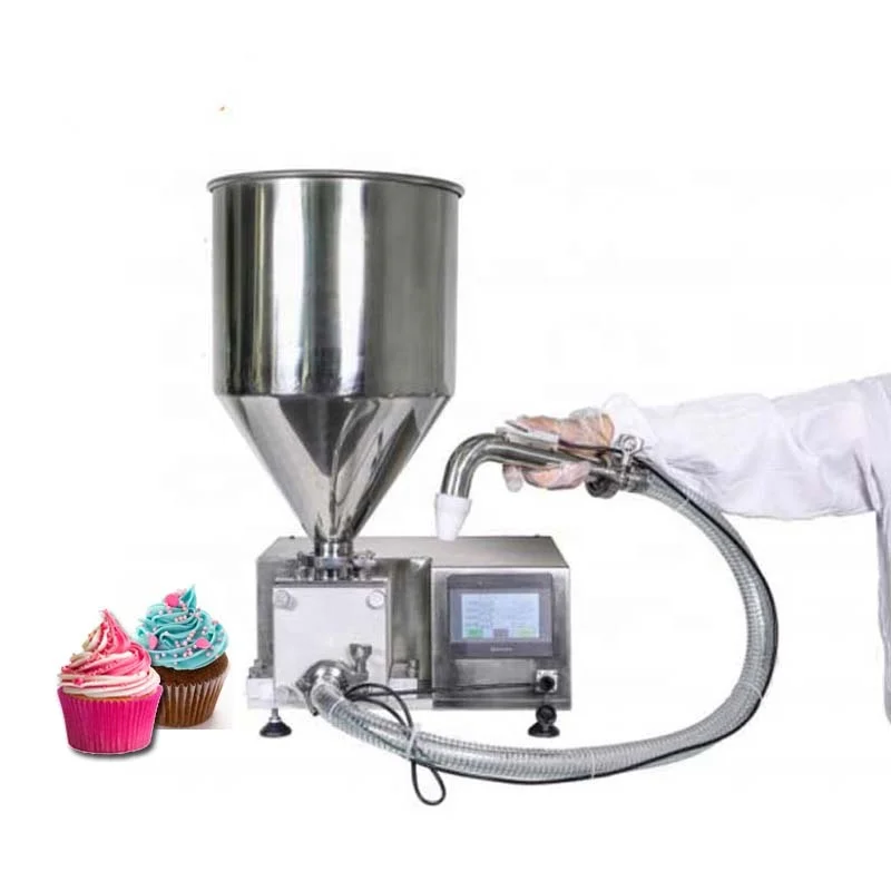 

bakery Birthday cup cake bread inject depositing coating spreading frosting icing decorating making machine