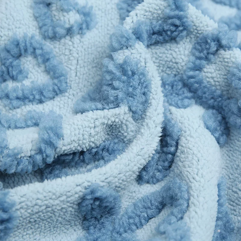 50cm Two Tone Lamb Fleece Fabric Thick Warm Soft Plush Cloth for Coat Pajamas Hoodies Blanket Dolls Clothing DIY Sewing