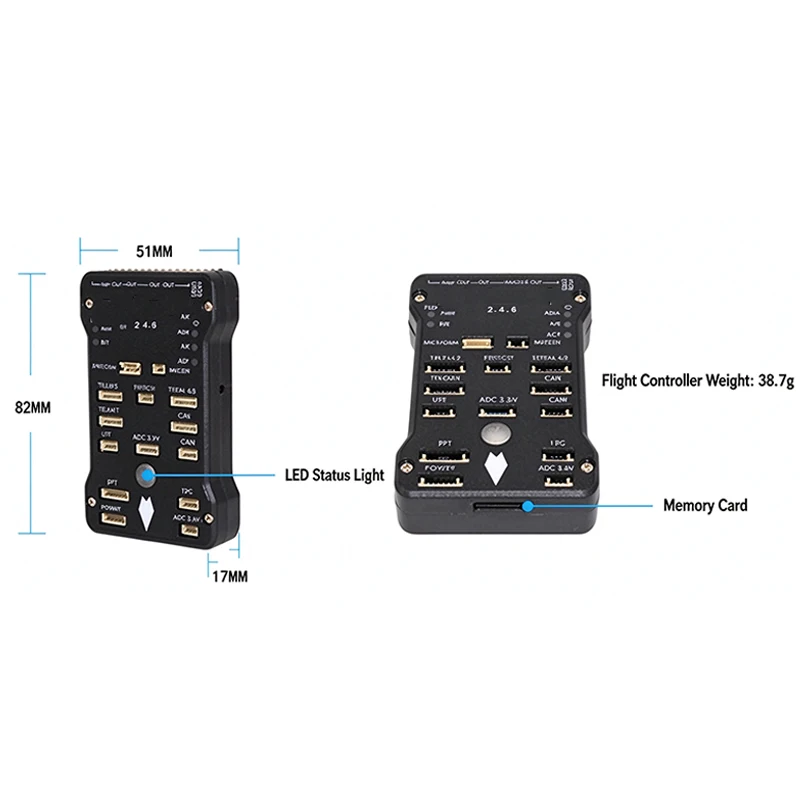 PIX2.4.8 PX4 Flight Controller Kit with Optional 6M M8N M9N GPS Module, Multirotor Quadcopters Autopilot for FPV UAV Drone