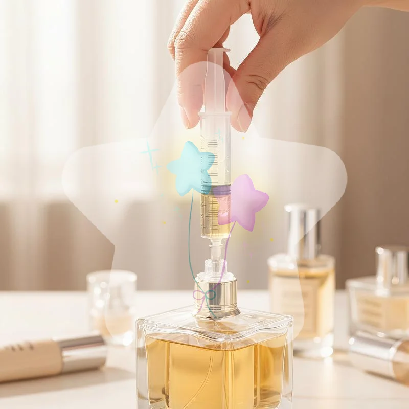 Clear Syringe Perfume Dispenser No Spill Accurate Refill Tool Reusable Easy Operation for Perfume Sample Transfer