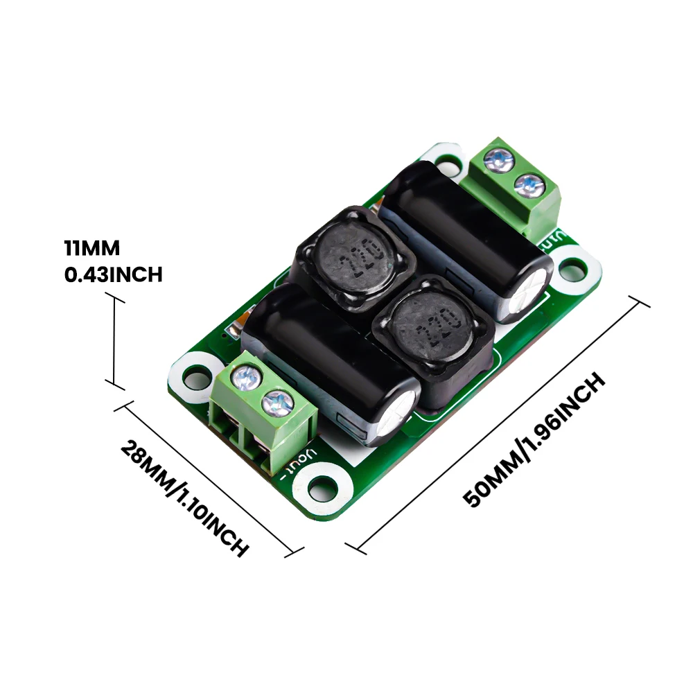 DC Power FILTER BOARD 0-25V/0-50V 2A/3A/4A Class D เครื่องขยายเสียงโมดูลการรบกวนปราบปราม EMI ปราบปราม