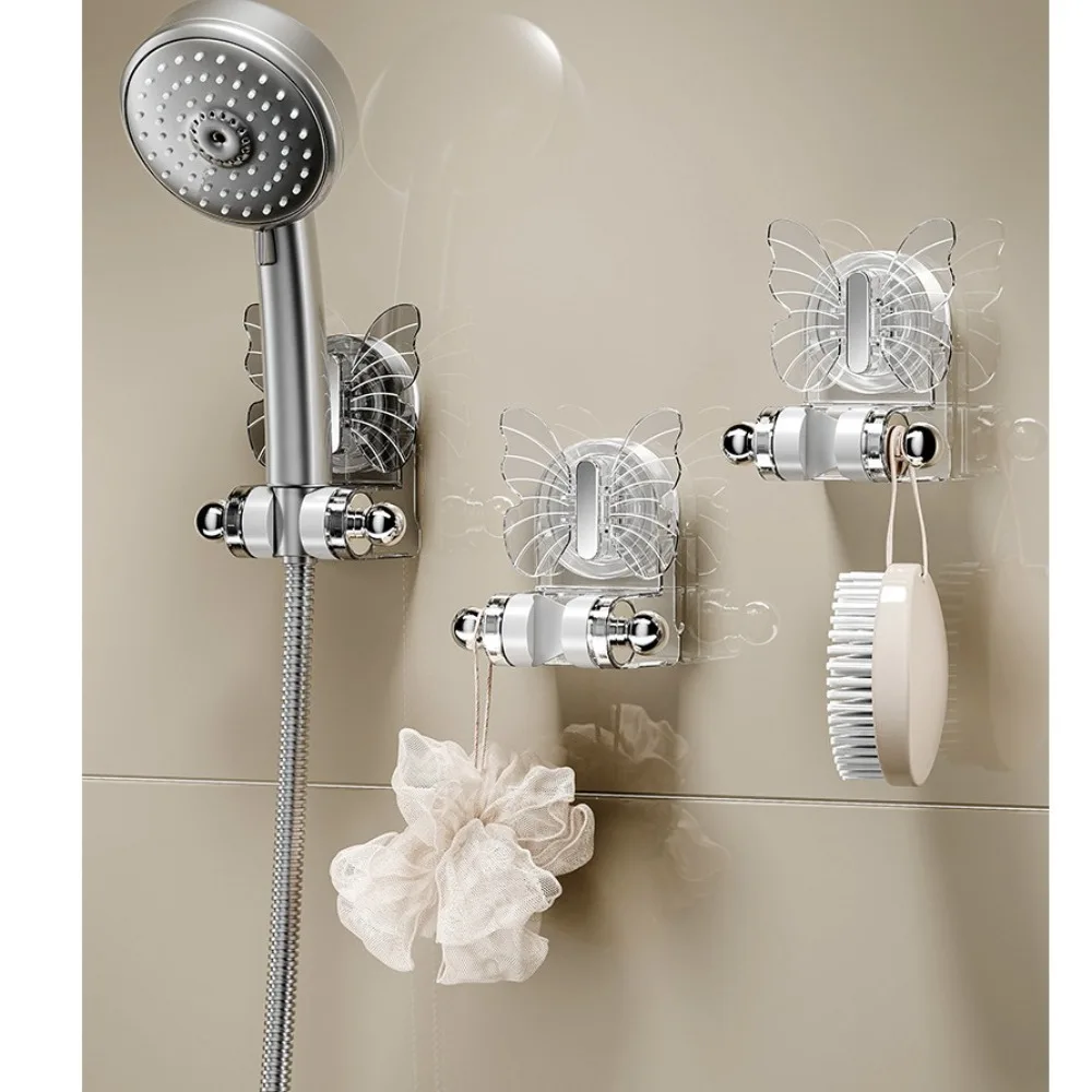 New Adjustable Shower Head Holder Wall Hanging Strong Bearing Shower Fixed Base Kitchen Portable Shower Base