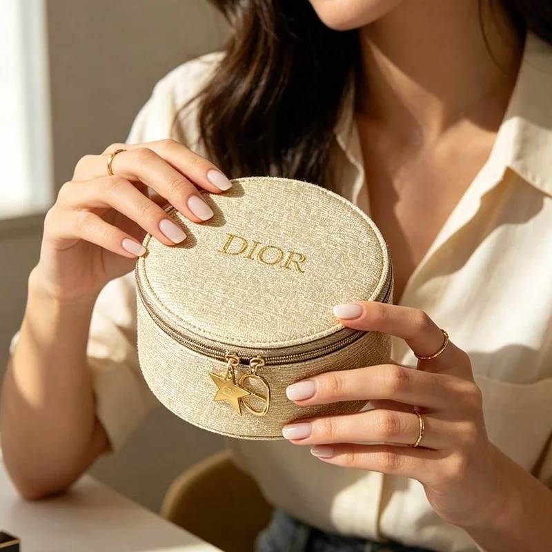 christian-dior-dior’s-bag-women-round-cake-shaped-makeup-bag-multi-purpose-portable-lunch-box-storage-pouch-delicate-all-season