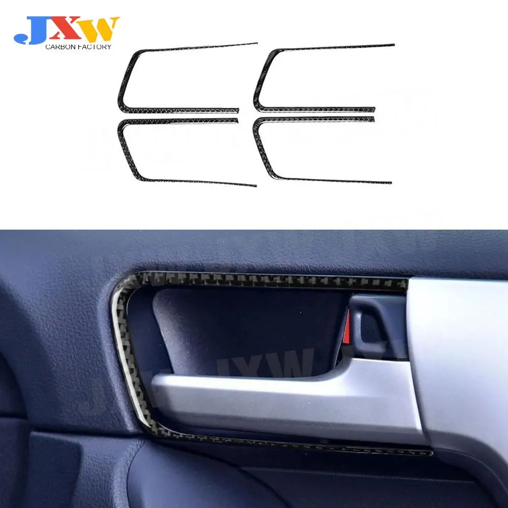 

Carbon Fiber Inner Arm Door Handle Bowl Trim Frame Strips Cover Stickers For Toyota Land Cruiser Prado 2010-2018 Car Accessories