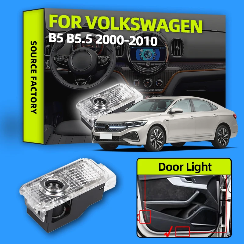 2026 For VW VOLKSWAGEN New LED Car Door Welcome Ghost Shadow Projector Lights Accessories For VW Touareg 7L 2004-2010 Passat B5