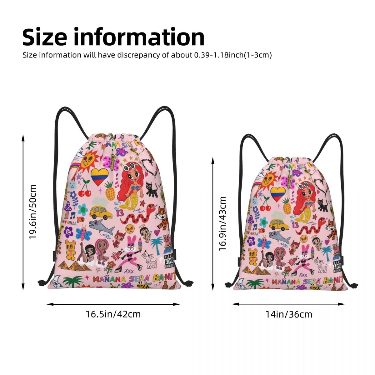 Manana Sera Bonito Karol G Drawstring Backpack Sports Gym Bag String Sackpack for Cycling