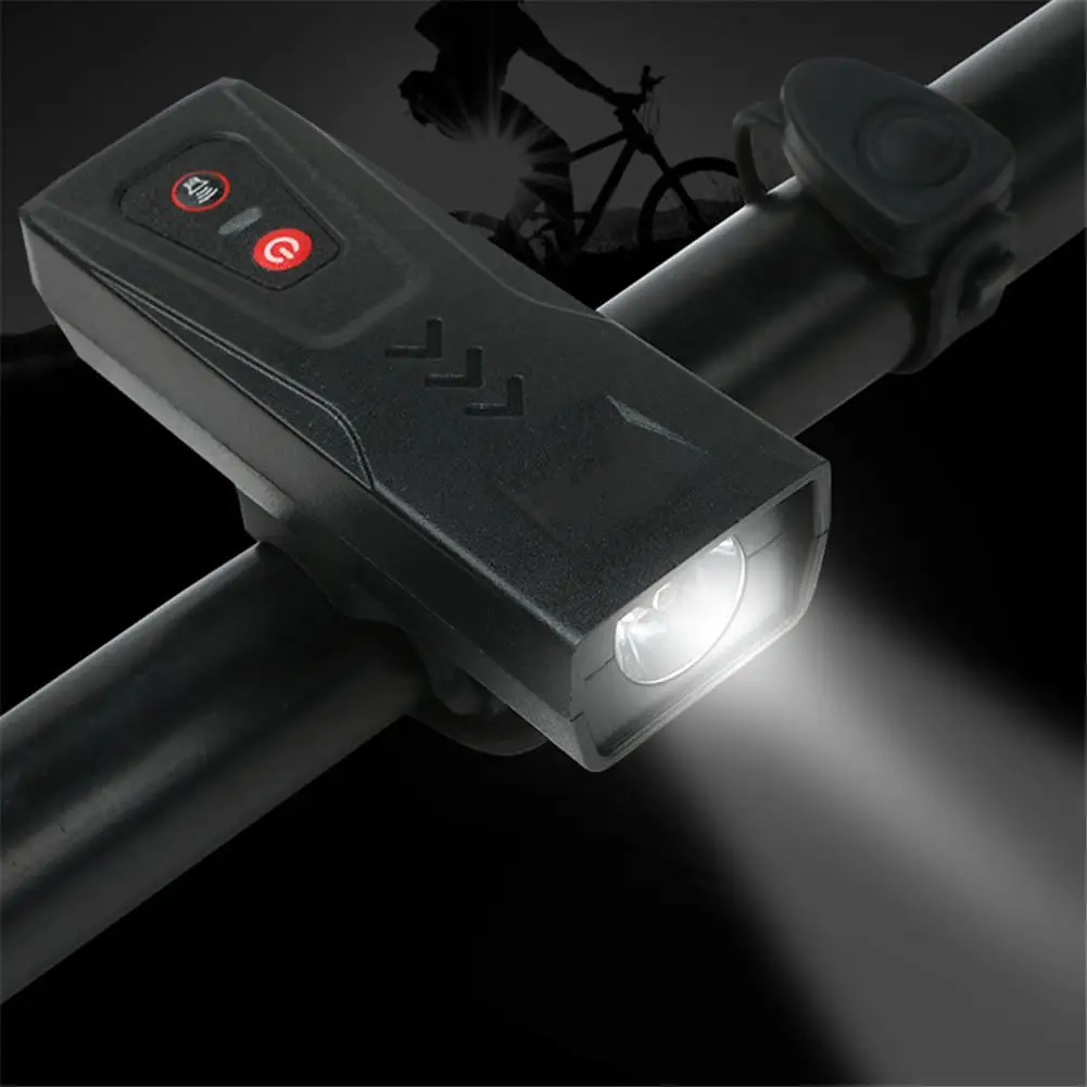 

2 In 1 Usb Rechargeable Bike Light Front Bicycle Horn Set Waterproof Front Light For Outdoor Sports Drop shipping