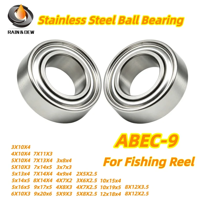 2Pcs Stainless Steel Bearings ABEC-9 Fishing Reel Bearing SMR74ZZ SMR85 S623 SMR105 SMR117 SMR128 SMR137 SMR148 S684 S687 S693ZZ