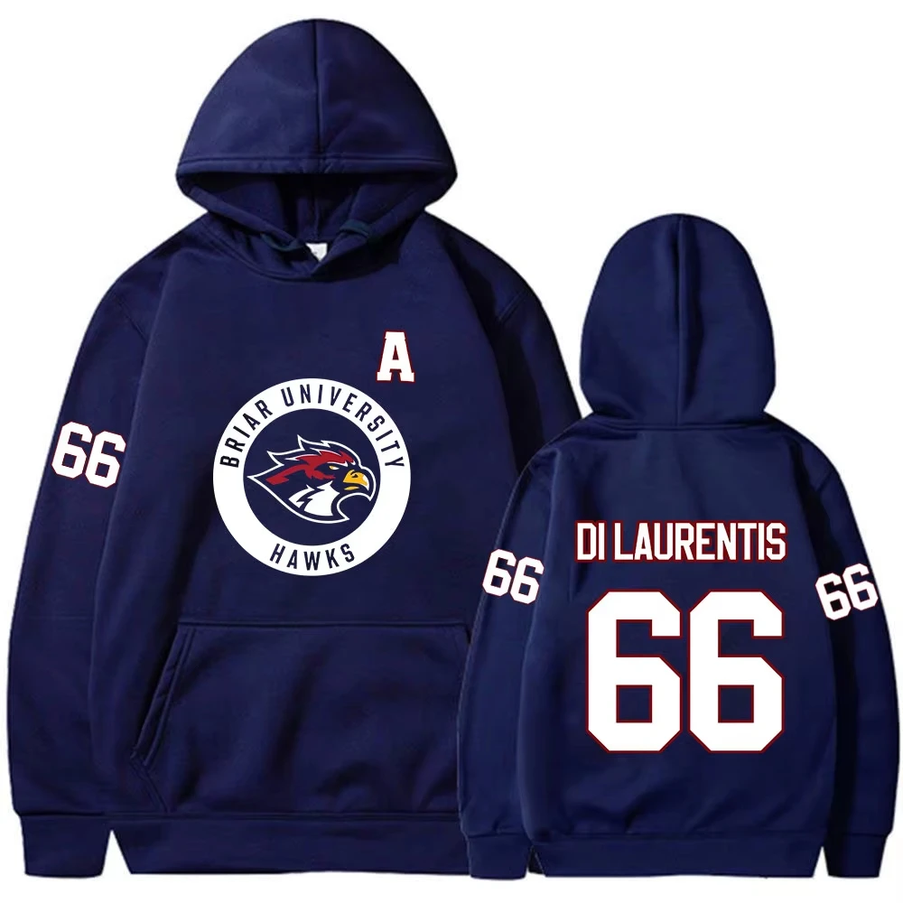 Sudadera con capucha de hockey de la serie de televisión Off Campus, Di Laurentis 66 Briar University, para hombre y mujer, informal, de manga larga, holgada, unisex