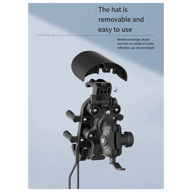 New Handlebar Mount 15W Wireless Charging Shockproof Bike Cellphone Support Anti-Theft Mobile Phone Mount Waterproof